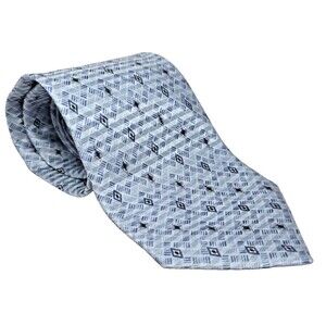 Dunhill 100% Silk Tie Sky Blue 57.5" x 3.7" Executive Designer Business Tie